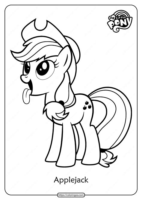 printable mlp applejack  coloring page   pony