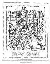 Coloring Pages Garden Flowers Fence Picket Kids Beautiful Gardening Flower Color Book Colouring Print Printable Wonderweirded Sheets Adults Choose Board sketch template