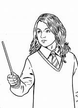 Potter Harry Coloring Pages Wand Luna Malfoy Draco Lovegood Colouring Phoenix Magic Order Kids Holding Hermione Colors Print Ginny Printable sketch template