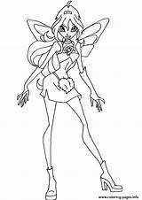 Winx Club Bloom Coloring Pages Charmix Printable sketch template