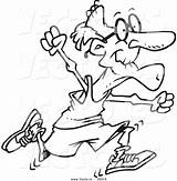 Senior Outline Clipart Runners Leishman Toonaday Jogging Vecto sketch template