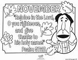 Coloring November Bible Pages Psalms Psalm Printable Print Getcolorings Church sketch template