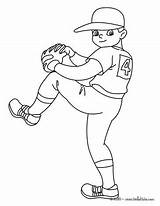 Pitcher Beisbol Hellokids Abridor Lanzador Pelota Menino Roundup Qdb sketch template