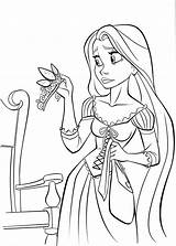 Coloring Pages Tangled Disney Printable Kids sketch template