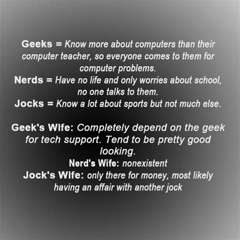 geek vs nerd vs jock humor pinterest humor