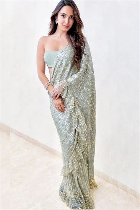 Kiara Advani’s Sequinned Manish Malhotra Sari Came With The Most Unique