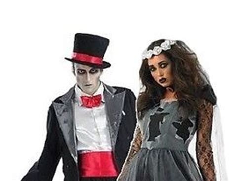 corpse bride and groom from 31 genius couples halloween costume ideas e