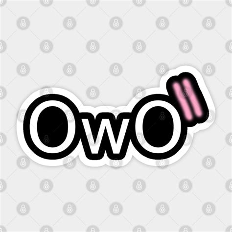 kawaii owo emote face owo sticker teepublic uk