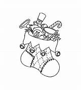 Kerst Sokken Natal Riscos Animaatjes sketch template