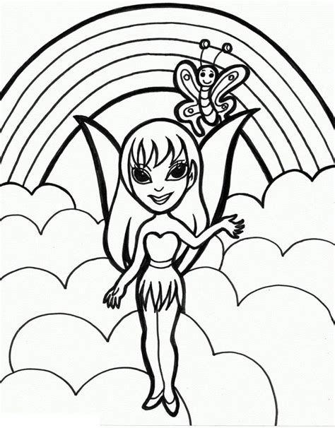 fairy  rainbow coloring page  printable coloring pages  kids