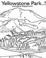 Park Yellowstone Faithful Mountain sketch template