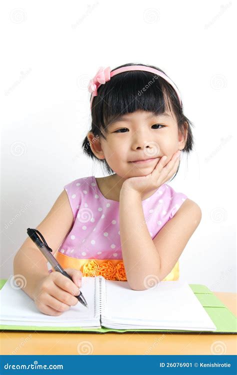 kid   homework stock image image  kindergarden