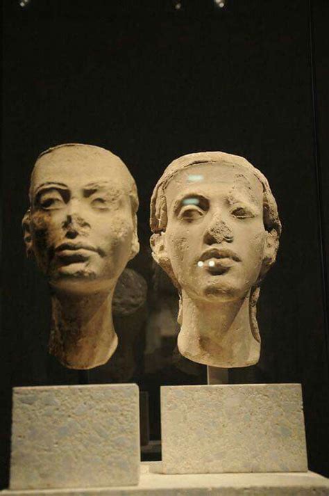 Akhenaten And Nefertiti Busts Ancient Egypt Egyptian