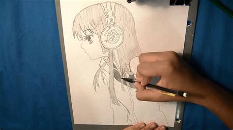 drawing sketch anime girl  youtube