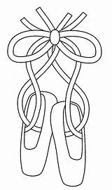 Coloring Pages Ballet Slippers Getcolorings Shoes sketch template