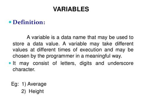datatypes  variables   language