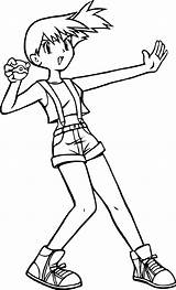 Pokemon Coloring Pages Misty Girls Print Kids Drawings Characters sketch template