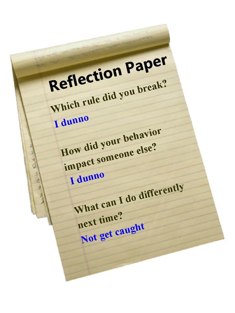 sample reflection paper   teacher sample reflective essays