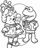 Kermit Frog Coloring Pages Miss Piggy Little Colouring Coloringsky Drawing Getdrawings sketch template