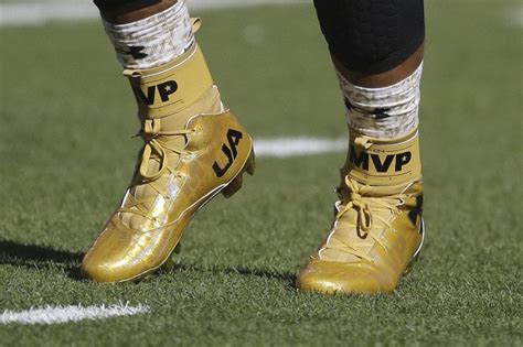 Cam Newton Wears Mvp Cleats Featuring His Stats Before Super Bowl 50