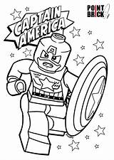 Lego Coloring Marvel Pages sketch template