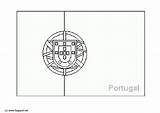 Portugal Flag Coloring sketch template