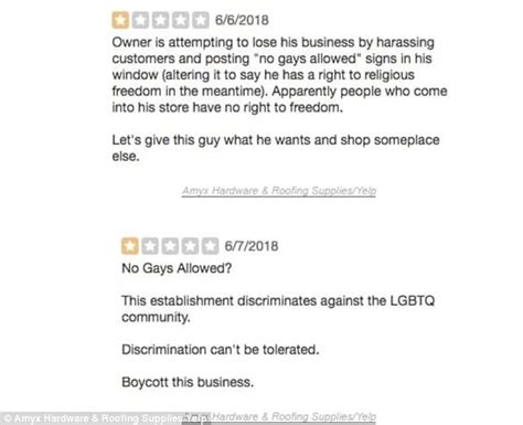 smiling tennessee hardware store owner puts ‘no gays allowed sign up