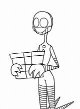 Marionette Freddy Molten Doodle Proofs Owo Fnaf Nights Five sketch template