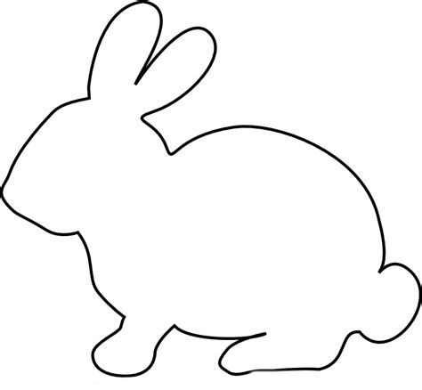 bunny head outline template clipart