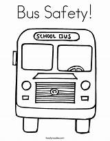 Bus Safety Coloring School sketch template