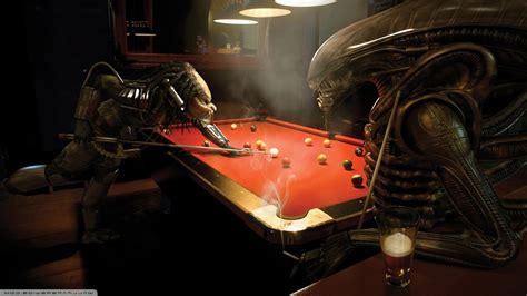 aliens 3d predator movie anime pool table alien vs predator bar billiards wallpapers
