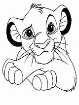 Simba Baby Coloring Pages Getcolorings sketch template