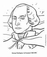 Coloring Pages Presidents Washington George President sketch template