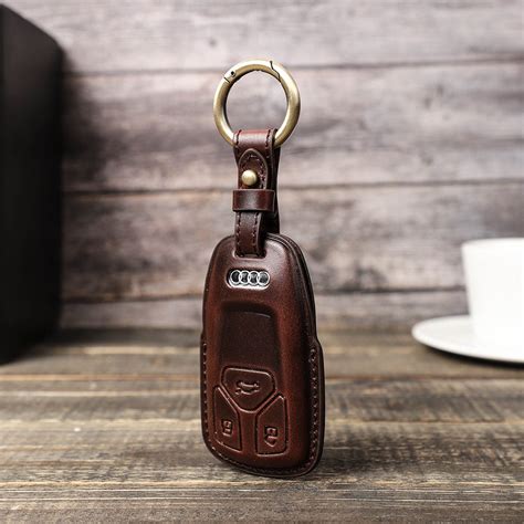 custom genuine leather car key holder keychain case car key etsy