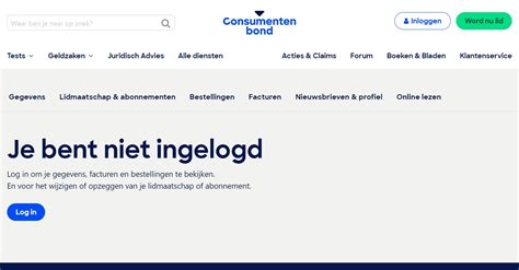 mijn consumentenbond inloggen  inloggen