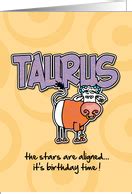 zodiac birthday cards  taurus  greeting card universe