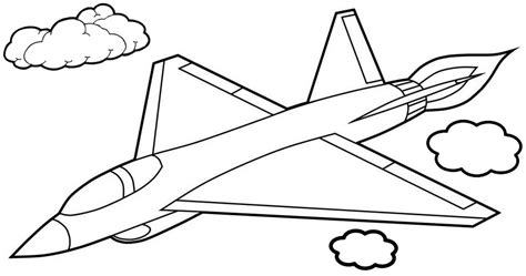 fighter jet airplane cartoon coloring pages  children