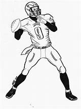 Football Quarterback Mascot Coloringhome Tackling Twister Source sketch template