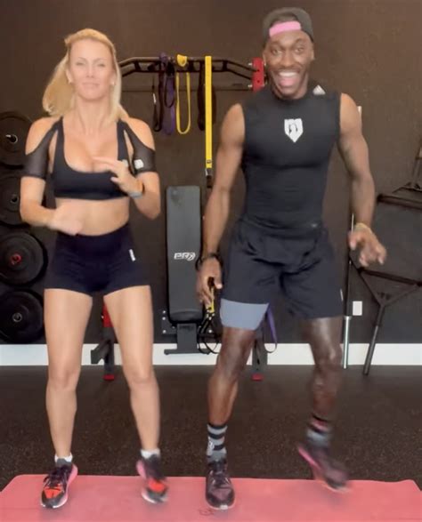 robert griffin iii  wife grete heat  instagram  workout video