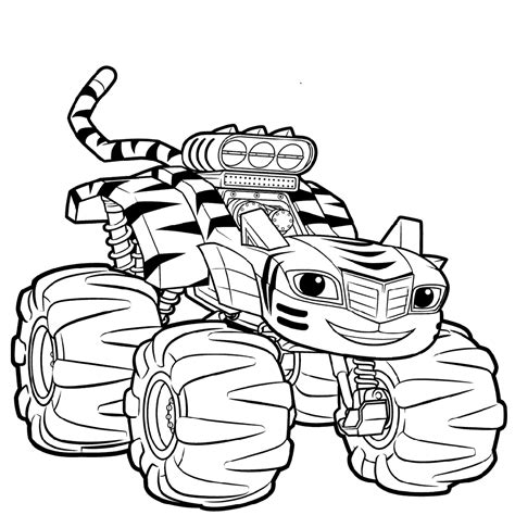blaze coloring pages  printable blaze   monster machines