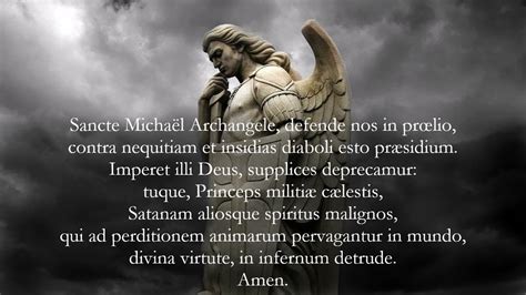 oratio ad sanctum michael  st michael prayer  latin powerful exorcism  evil