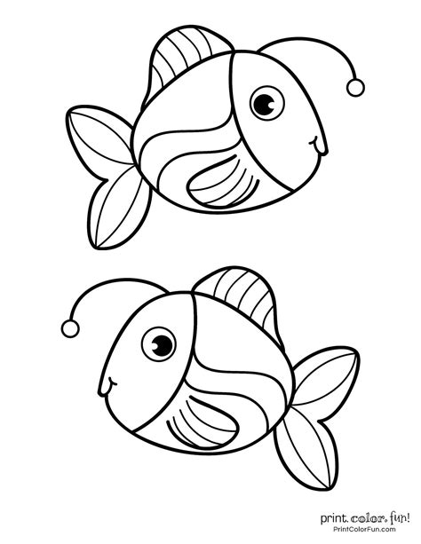 top  fish coloring pages cute  printables coloring page print