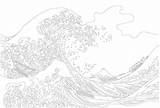 Hokusai Culture sketch template