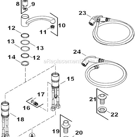 kohler kitchen faucet parts diagram  fairfax tall bathroom sink faucet  single lever