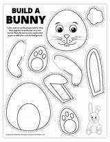 Bunny Build Printable Coloring Printables Construction sketch template
