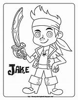 Coloring Pages Disney Jake Pirate Neverland Pirates Colouring Printable sketch template