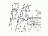 Coloring Pioneer Pages American Pioneers Handcart Pulling Comments Popular Coloringhome sketch template
