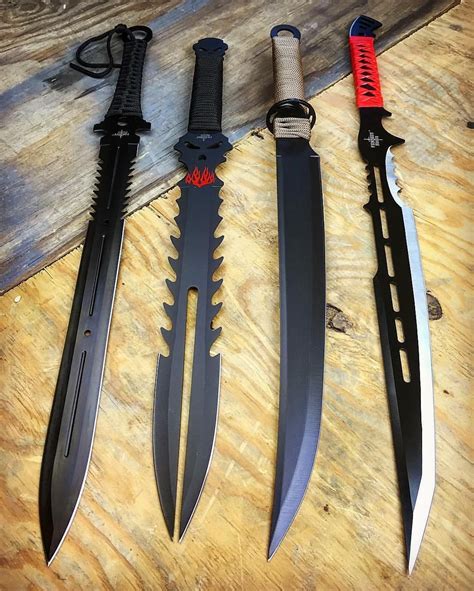 pin  knives swords  hatchets