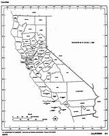 California Map Outline Maps County Ca Counties State Mapa States United Northern Unidos Estados 1990 Rivers Blanco Negro Usa Political sketch template