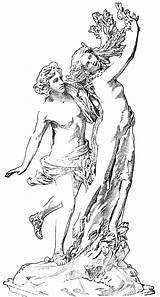 Apollo Daphne Clipart Etc Gayley 1893 Clipground Large sketch template